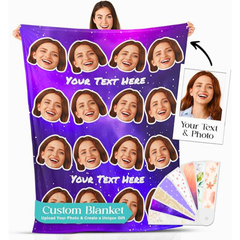 Derrial Custom Baby Photo Blanket - Made in USA Growth Memory